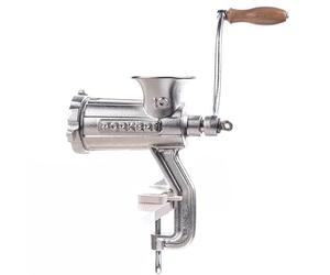 Porkert tritacarne manuale, misura 10, in ghisa di alta qualità, per uso domestico, con coltello e disco forato Ø 4,5 mm