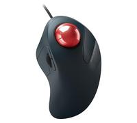 PORLEI Mouse trackball cablato, facile controllo delle dita indice, design ergonomico e confortevole, riduce l'affaticamento muscolare, precisione e tracciamento fluido, compatibile per PC, laptop,