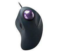 PORLEI Mouse trackball cablato per mani grandi, design ergonomico riduce l'affaticamento del polso e dei muscoli, tracciamento di precisione con facile controllo delle dita indice, compatibile con PC