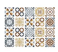 Poromoro Set di adesivi per piastrelle a buccia e stecco in stile azulejo portoghese spagnolo di 20 pezzi (3.9 B)