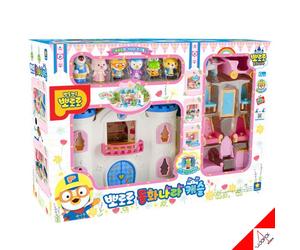 PORORO IL CASTELLO del MONDO DELLE FIABE Play Set Luce Suono 6 Personaggi Gio...