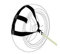 Porotmotor Cinghia di trasporto universale della ruota posteriore del motociclo di colore nero