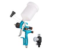 PORPHIS PRD-717 - Pistola a spruzzo con alimentazione a gravità con ugello diviso da 1,3 mm, include regolatore e filtro in linea, adattatore PPS 1.0 e kit di pulizia