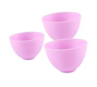 Porpora Ciotole in Silicone 3 Pezzi, per Maschere Fai | Uso Domestico per Polveri Cosmetiche, Miscela Flessibile, Set Tre Misure Piccola Media Grande