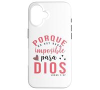 Porque para Dios no hay nada imposible, Faith Cross Quotes Custodia per iPhone 16