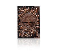 PORRASSO A5 Taccuino Impermeabile Diario Di Viaggio Retrò Bloc Notes Quaderno PU Classico in Rilievo Journal per Uomo Donna Alunno Personale Regalo 100 Fogli 21.5x14.5 CM
