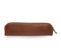 PORRASSO Astuccio Cuoio Portamatite Pencil Case Impermeabilizzante Cartoleria Organizer per Uomini Donne Teenager Studenti Scolastico Ufficio-Giallo B
