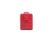 PORRASSO Astuccio per Rossetto con Specchio Donne Mini Astuccio per Cosmetici Portatile Organizer per Rossetto Rosso