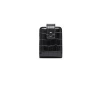 PORRASSO Astuccio per Rossetto con Specchio Donne Mini Astuccio per Cosmetici Portatile Organizer per Rossetto Nero