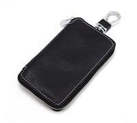 PORRASSO Astuccio Portachiavi Vera Pelle Auto Del Sacchetto Portachiavi Uomo Portatile Sacchetto Chiave Key Case con 6 Gancio Nero