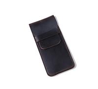 PORRASSO Astuccio Portapenne Vera Pelle Unisex Vintage Morbido Alta Qualità Fatto Mano Borsa Penna Stilografica Cancelleria d'affari Artisti Art Ufficio Università College Caffè