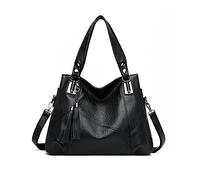 PORRASSO Borsa a Mano Donna Moda Borse a Spalla Hobo Borse a Tracolla Grande Borsetta in Pelle PU Viaggio Lavoro Datazione Tote Nero