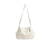 PORRASSO Borsa a Tracolla Casual Donne Borse a Spalla Borsetta Tessuto Oxford Borsa Messenger per Dating Viaggio Uso Quotidiano Bianco