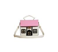 PORRASSO Borsa a Tracolla Donna Creativa Borse a Spalla a Forma di Casa Borsetta Crossbody Bag Bianco