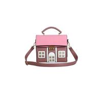 PORRASSO Borsa a Tracolla Donna Creativa Borse a Spalla a Forma di Casa Borsetta Crossbody Bag Rosa