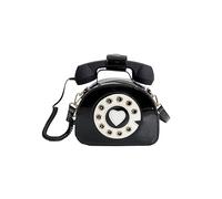 PORRASSO Borsa a Tracolla Donna Creativa Borse a Spalla a Forma di Telefono Borsetta Crossbody Bag Nero