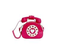 PORRASSO Borsa a Tracolla Donna Creativa Borse a Spalla a Forma di Telefono Borsetta Crossbody Bag Rosso Rosa