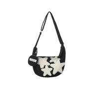 PORRASSO Borsa a Tracolla in Velluto a Coste da Ragazze Borse a Spalla Borsetta Donne Borsa Messenger per Dating Viaggio Uso Quotidiano Nero