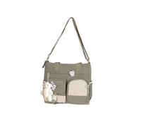 PORRASSO Borsa a Tracolla per Ragazze Un Simpatico Orsetto Borse a Spalla Nylon Borsetta Donne Borsa Messenger per Scuola Viaggio Uso Quotidiano Verde