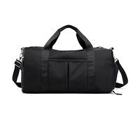 PORRASSO Borsa Sportiva da Donna Borsone da Viaggio Grande Borsa da Palestra con Scomparto per Scarpe Tasca Bagnata Sportiva Tote Gym per Palestra Viaggio Nuoto Nero