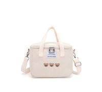 PORRASSO Borsa Termica Porta Pranzo Portatile Borsa da Picnic Borsa Frigo Lunch Bag Borsa Pranzo per Bambino Ufficio Scuola All'aperto Pesca Bianco