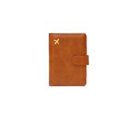 PORRASSO Custodia per Passaporto Copertina per Passaporto in PU con Blocco RFID Porta Passaporto Supporto per Passaporto Portafoglio da Viaggio per Donna Uomo Marrone