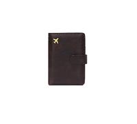 PORRASSO Custodia per Passaporto Copertina per Passaporto in PU con Blocco RFID Porta Passaporto Supporto per Passaporto Portafoglio da Viaggio per Donna Uomo Caffè