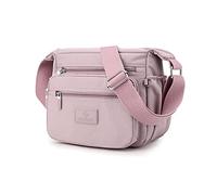 PORRASSO Donna Borsa a Tracolla Casual Borse a Spalla Multitasche Nylon Borsetta Crossbody Bag per Viaggio Escursionismo Uso Quotidiano Viola Chiaro