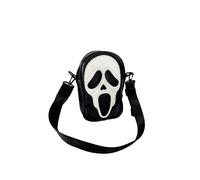 PORRASSO Donna Borsa a Tracolla Eccentrica Borse a Spalla Uomo Gotico Sacchetto di Messenger Crossbody Bag per Halloween Viaggio Uso Quotidiano Nero