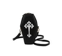 PORRASSO Donna Borsa a Tracolla Gotica Borse a Spalla Bara Sacchetto di Messenger Crossbody Bag per Halloween Viaggio Uso Quotidiano Nero