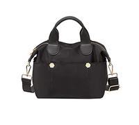 PORRASSO Donna Borsa a Tracolla Moda Borse a Spalla Borse a Mano Nylon Borsetta Multifunzionale Viaggio Scuola Lavoro Uso Quotidiano Crossbody Bag Nero