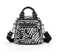 PORRASSO Donna Borsa a Tracolla Piccolo Zaino Casual Borse a Spalla Multitasche Nylon Borsetta Daypack per Lavoro Viaggio Uso Quotidiano Banda