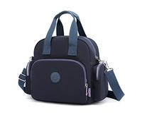 PORRASSO Donna Zaino Moda Borsa a Spalla Borsetta Multifunzionale con Porta Ricarica USB Nylon Borse a Tracoll Scuola Lavoro Viaggio Zaini Blu Navy