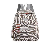 PORRASSO Donna Zaino Moda Daypack Ragazza Zainetto Borsa da Scuola Leggero Nylon Zaini per Scuola Lavoro Viaggio Alfabeto