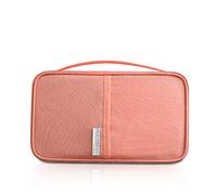 PORRASSO Famiglia Porta Passaporto Impermeabile Carte di Credito Biglietti Organizer Viaggio Uomini e Donne Pratica Pochette Organizer Portafoglio Campeggio Viaggi D'affari Rosa