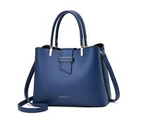 PORRASSO Moda Borsa a Mano Borsa a Tracolla da Donna Borsetta Borse a Secchiello Borsa a Spalla in Pelle PU Handbags Blu