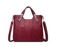 PORRASSO Moda Borse a Tracolla Donna Borse a Mano Borse a Spalla Borsetta Impermeabile in Pelle PU Lavoro Viaggio Uso Quotidiano Crossbody Bag Rosso