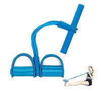 PORRASSO Multifunzione Resistenza Allenamento Pedale Fascia Elastica Pedal Pull Rope Corda Elastica Sit-Up Bodybuilding Expander Fune di Tensione 4 Tubi Esercitatore per Gambe - Blu
