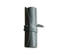 PORRASSO Pelle Astuccio Portamatite Arrotolato Impermeabile Pencil Case Cartoleria Organizer per Uomini Donne Studenti Scolastico Verde