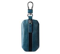 PORRASSO Pelle Car Key Case Impermeabile Cerniera Del Supporto Del Portatile Raccoglitore Chiave Del Sacchetto Portachiavi Auto Per Chiave Telecomando Casa Uso Quotidiano Blu