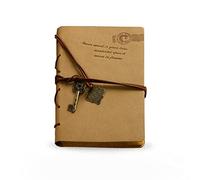 PORRASSO Pelle Taccuino Diario di Viaggio Quaderno Bloc Notes Fogli Bianchi Retro Notebook Pendenti Sketchbook per Uomo Donna Ragazzi Ragazze Alunno 160 Fogli 13x18 CM Cachi