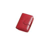 PORRASSO Portafoglio Donna Pelle anti-RFID Piccolo Portafoglio Vintage con Tasca per Monete Portacarte Walllet Multifunzionale per Uso Quotidiano Viaggi Shopping Rosso Vino B