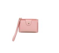PORRASSO Portamonete Mini Portafoglio Donna Portatile Coin Bag PU Porta Carte di Credito con Cinturino da Polso Rosa