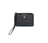 PORRASSO Portamonete Mini Portafoglio Donna Portatile Coin Bag PU Porta Carte di Credito con Cinturino da Polso Nero