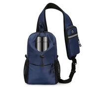 PORRASSO Uomo Zaino Monospalla Borsa a Tracolla Toracica Idrorepellente Zaino Alta Capacità con Molte Tasche Leggero Sling Bag per Trekking Viaggi Uso Quotidiano Blu