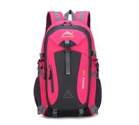 PORRASSO Zaino da Trekking Zaino Impermeabile 40L Zaini con Foro per Auricolare Hiking Backpack per Donna Uomo Campeggio Arrampicata Viaggio Sport Rosso Rosa
