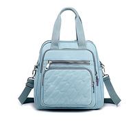 PORRASSO Zaino Moda Borsa a Spalla Donna Borsetta con Porta Ricarica USB Nylon Borse a Tracoll Daypack Borsa da Scuola Lavoro Viaggio Uso Quotidiano Zaini Blu