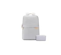 PORRASSO Zaino PC Portatili Donna Daypack Zaini per 16 Inch Laptop con Cinghia per Bagagli Borsa Portaoggetti Viaggio Backpack Lavoro Impermeabile Zainetto Grigio B