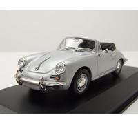 Porsche 356 C Cabriolet 1965 Argento Modellino 1:43 Maxichamps