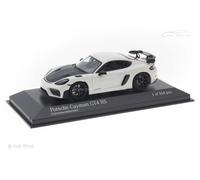 Porsche 718 Cayman GT4 rs bianco carrara met ruota nera Minichamps 1:43...